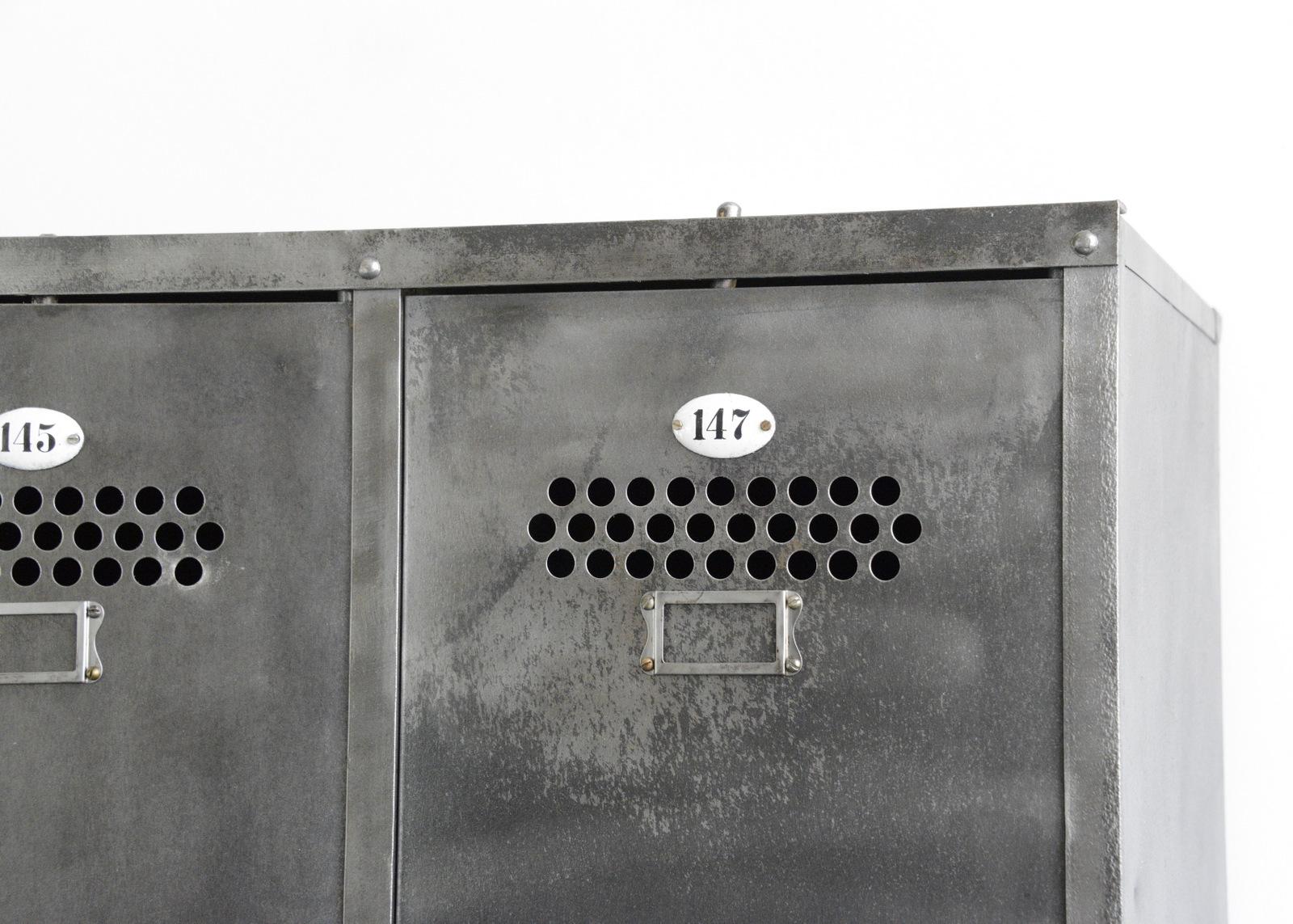 Industrial Lockers by Otto Bruckner, circa 1930s In Good Condition In Gloucester, GB