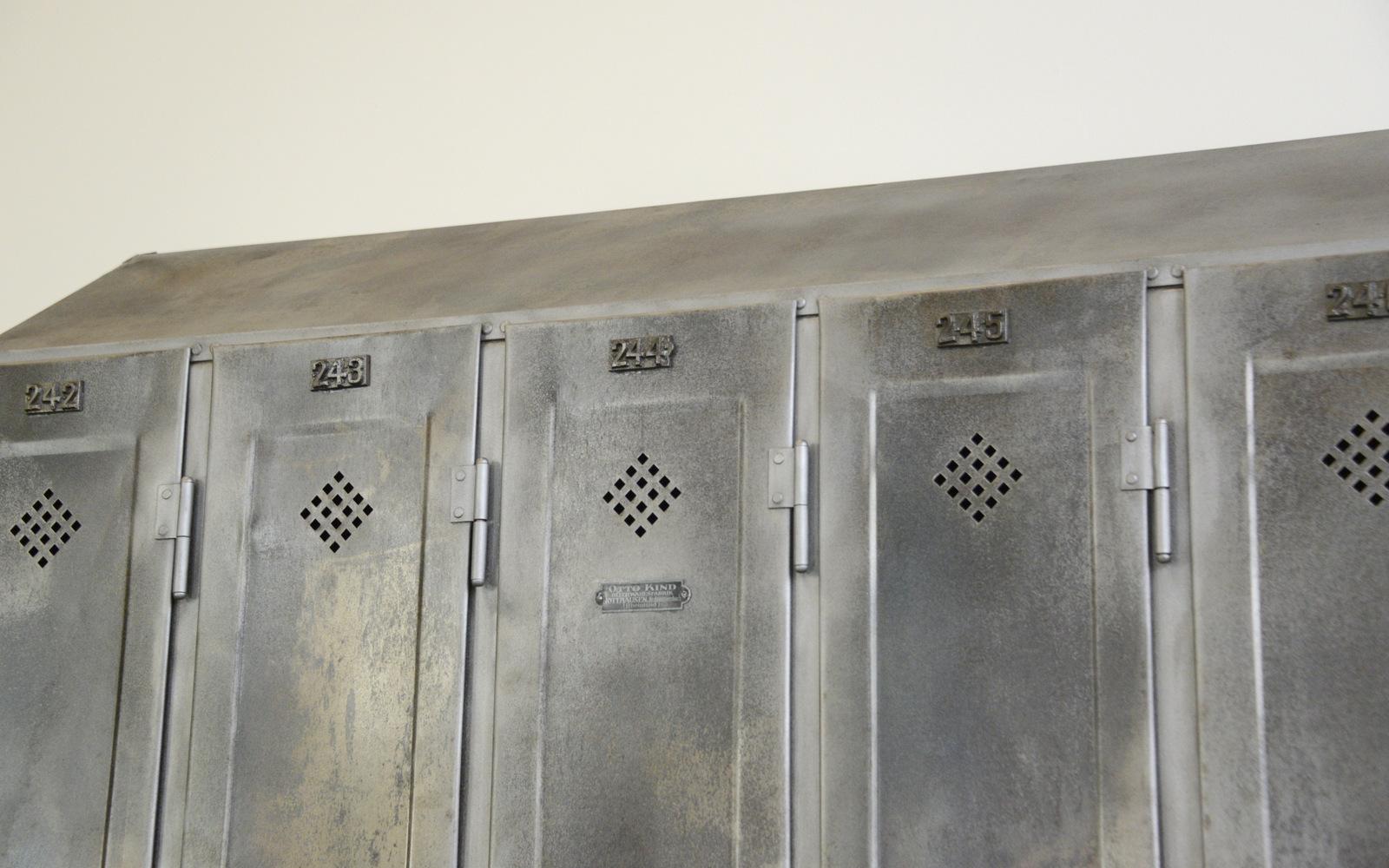 Steel Industrial Lockers by Otto Kind, circa 1920s