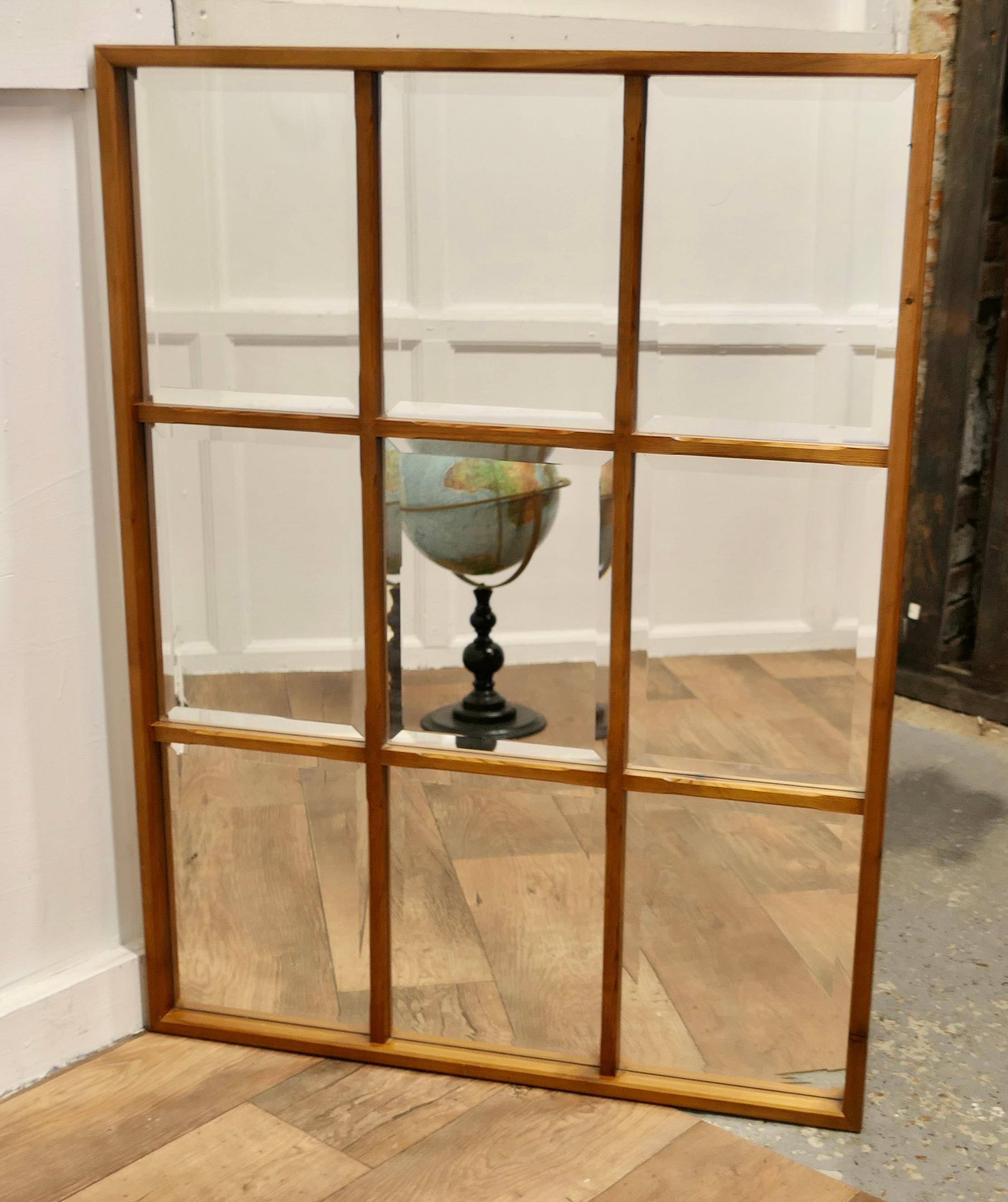 Industrial Look Square Window Mirror     In Good Condition For Sale In Chillerton, Isle of Wight