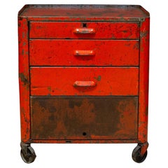 Used Industrial Machinist Rolling Tool Cart c.1940