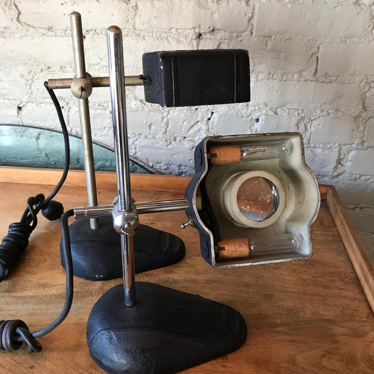 Industrial MagniRay Magnifying Jeweler's Table Lamps For Sale at 1stDibs