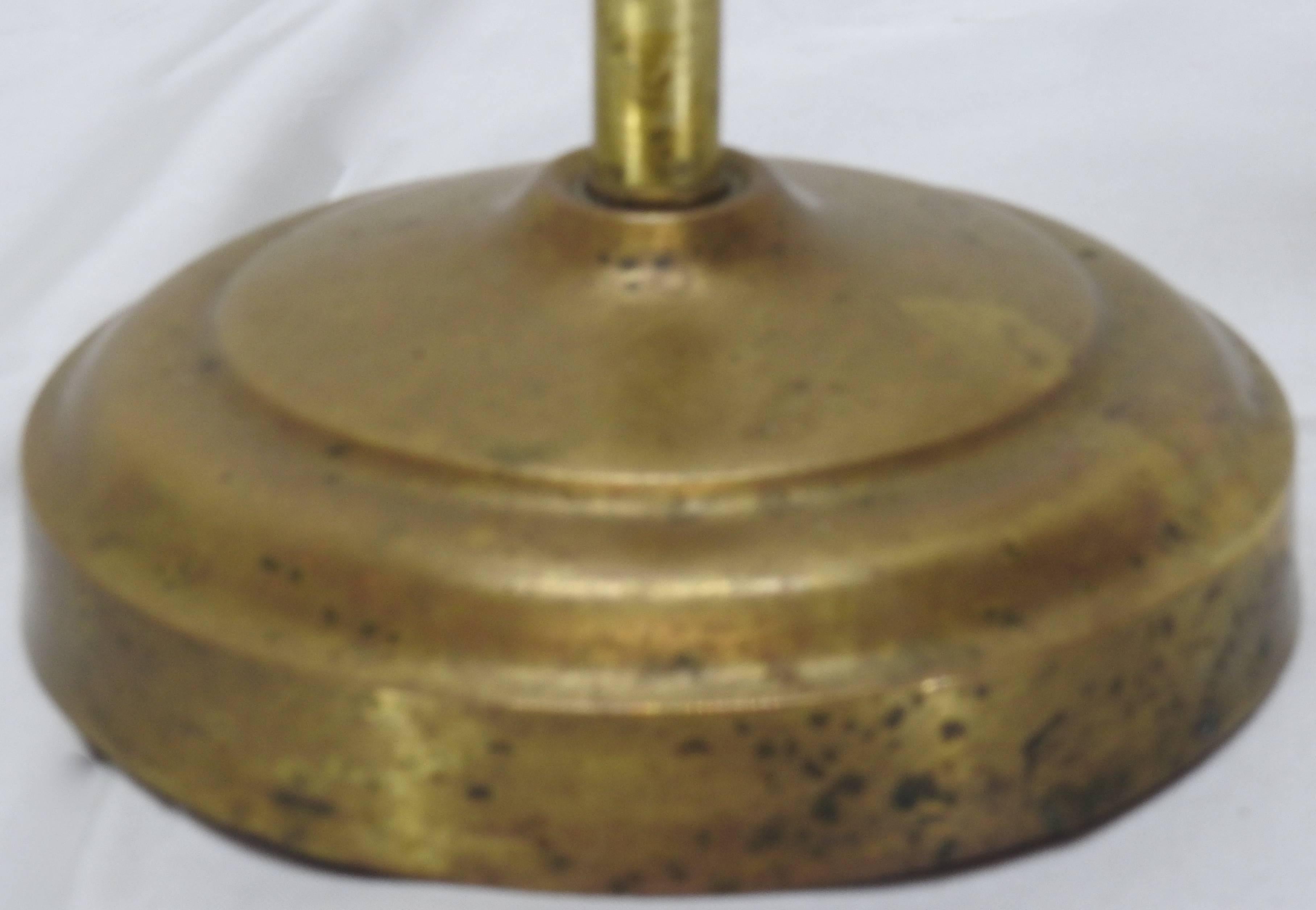 Cast Industrial Magnifier on Stand Solid Brass For Sale