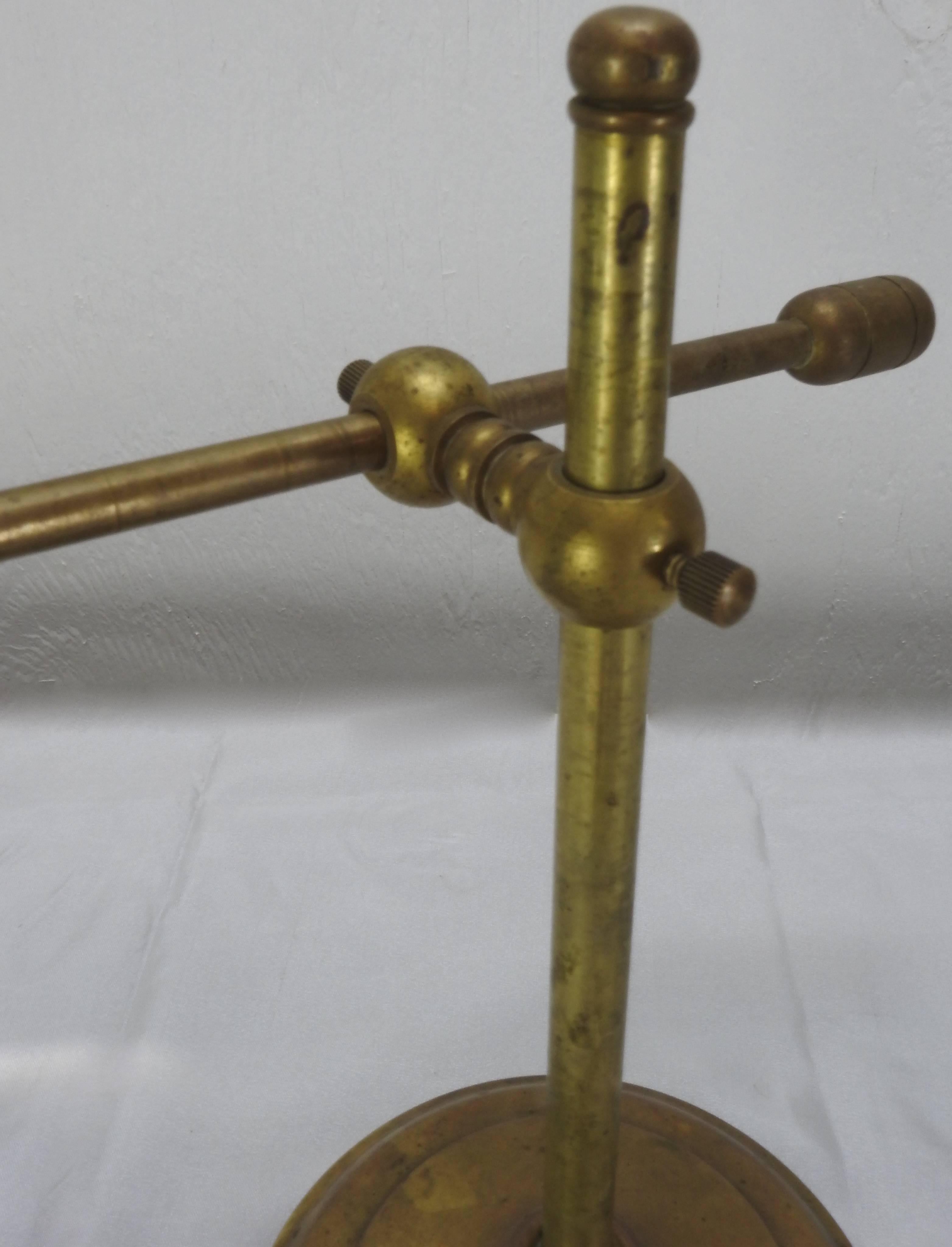 Industrial Magnifier on Stand Solid Brass For Sale 2
