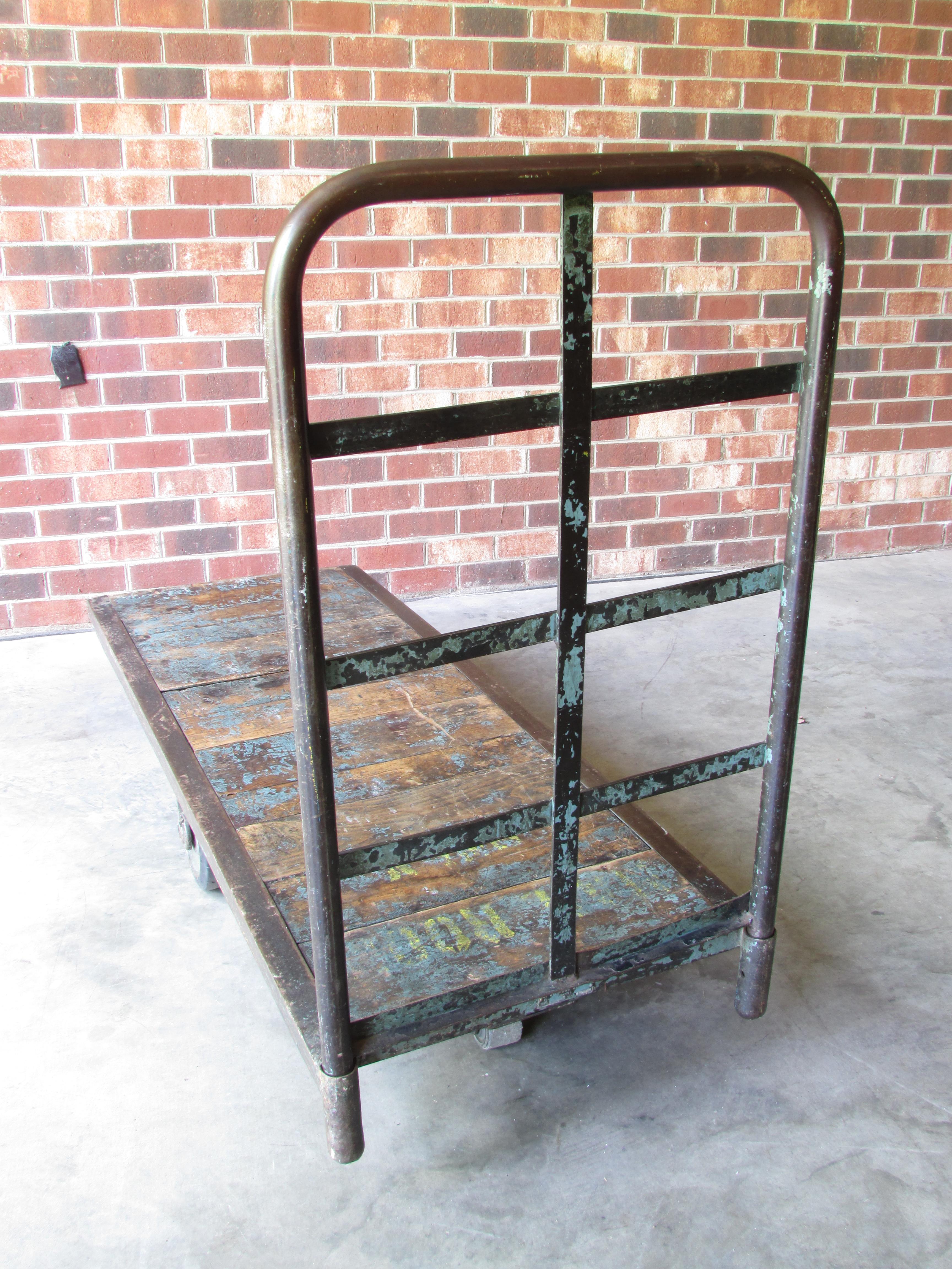 Early 20th Century Industrial Mail Room Cart For Sale