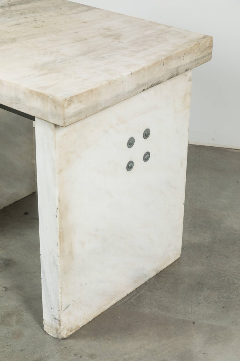 Industrial Marble Slab Candy Maker, Bakery or Lab Work Table For Sale