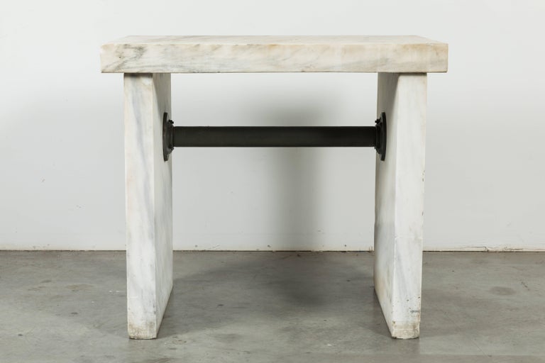 Industrial Marble Slab Candy Maker, Bakery or Lab Work Table For Sale