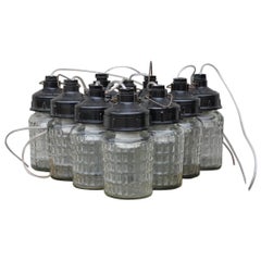 Used Industrial 'mason jar' Lights, 1970s