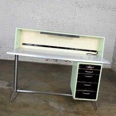 Industrial MCM Stand Up Desk Worktable by American Optical Consul Furniture Line
