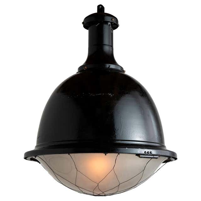 Industrial Mercury Glass Pendant at 1stDibs