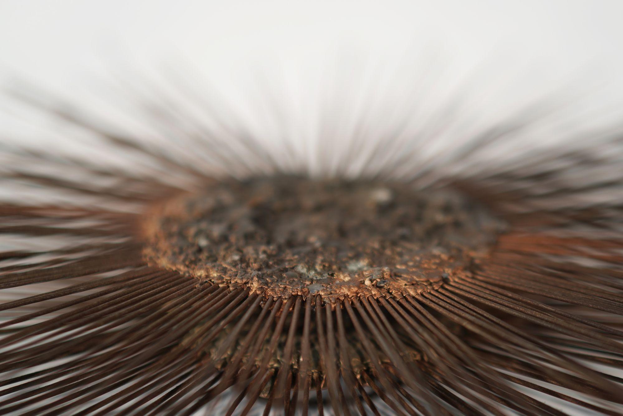 Industrial Metal Alloys Sunburst Wall Sculpture, C. 1970s For Sale 1