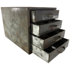 Industrial Metal Box with Drawers Midcentury