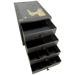 Industrial Metal Box with Drawers Midcentury