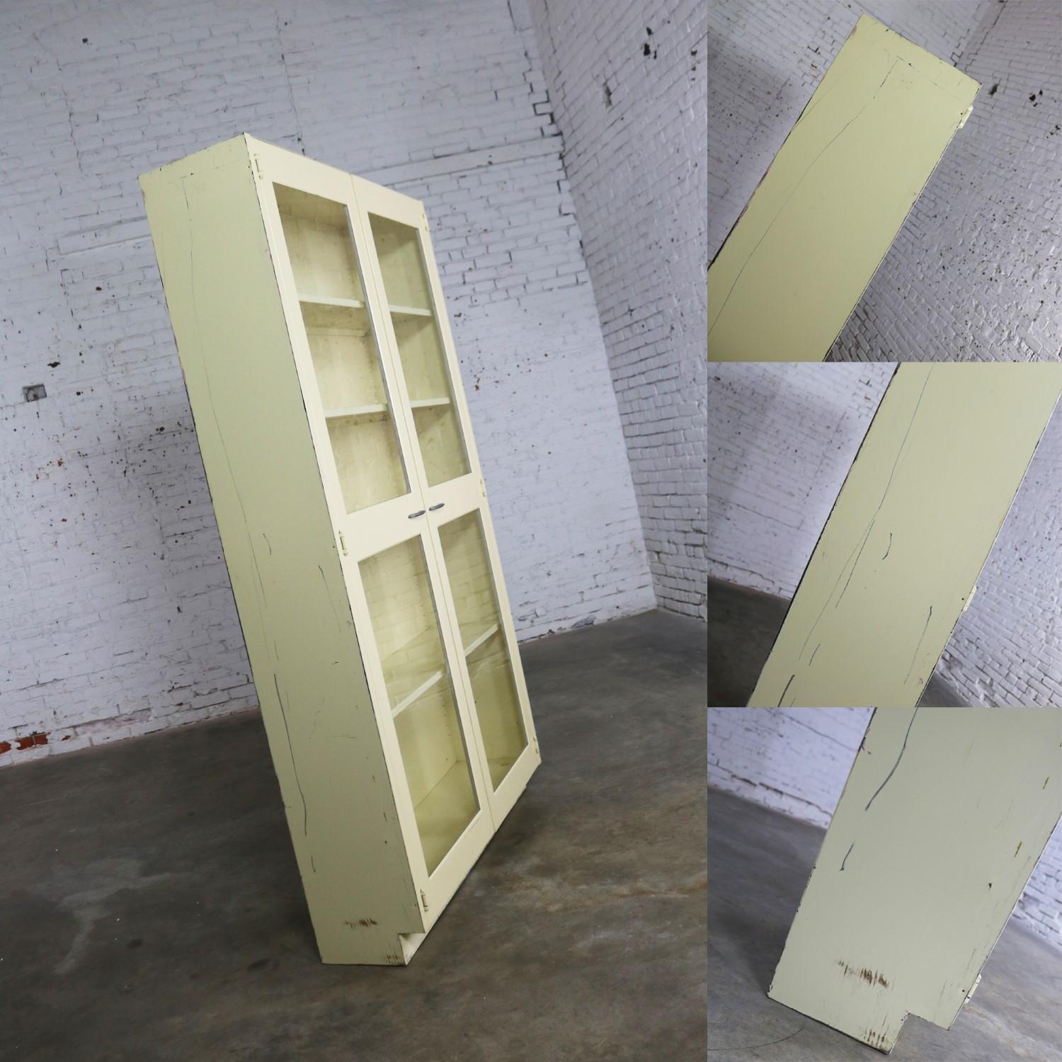 Industrial Metal Cabinet Glass Doors for Display or Bookcase 3