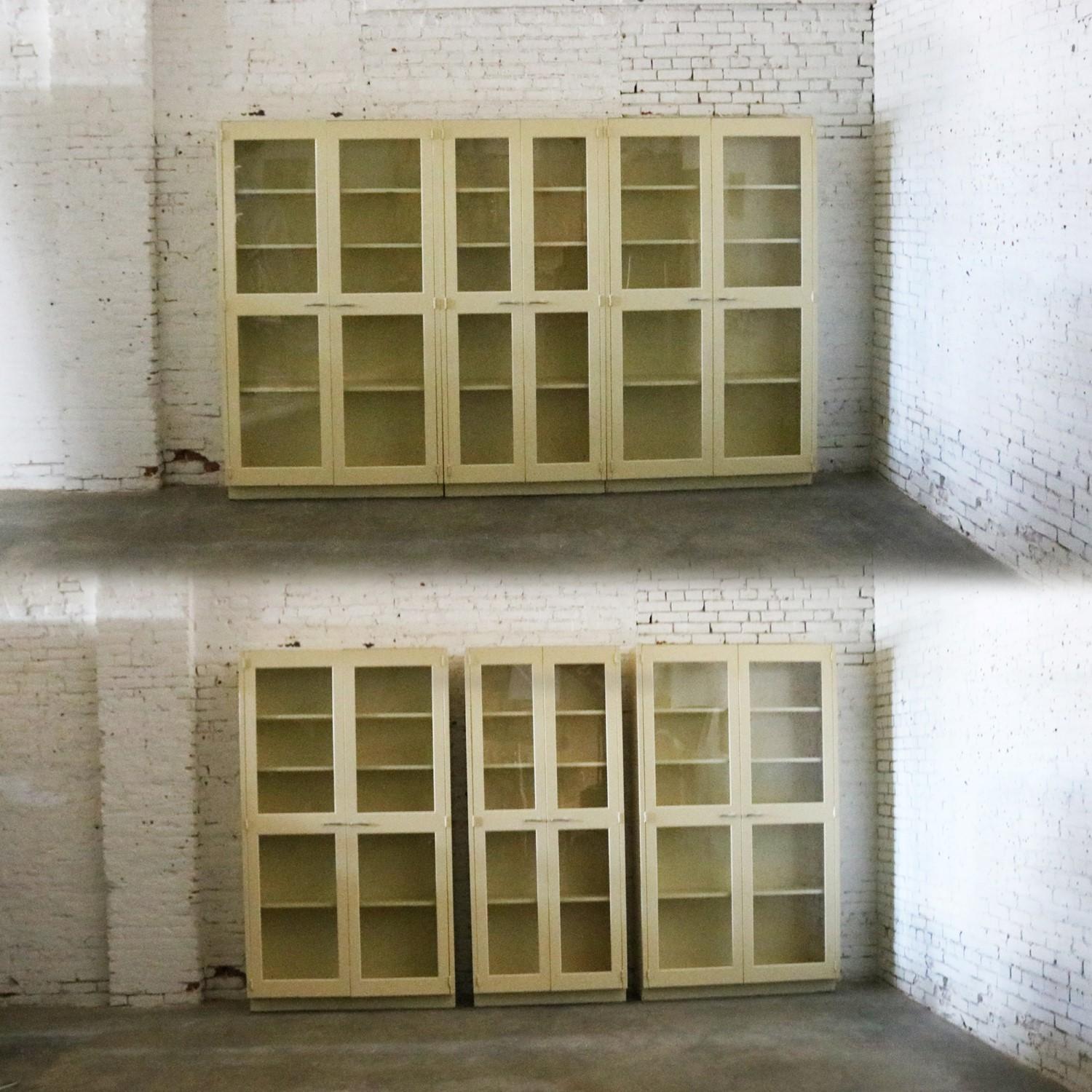 Industrial Metal Cabinet Glass Doors for Display or Bookcase 4