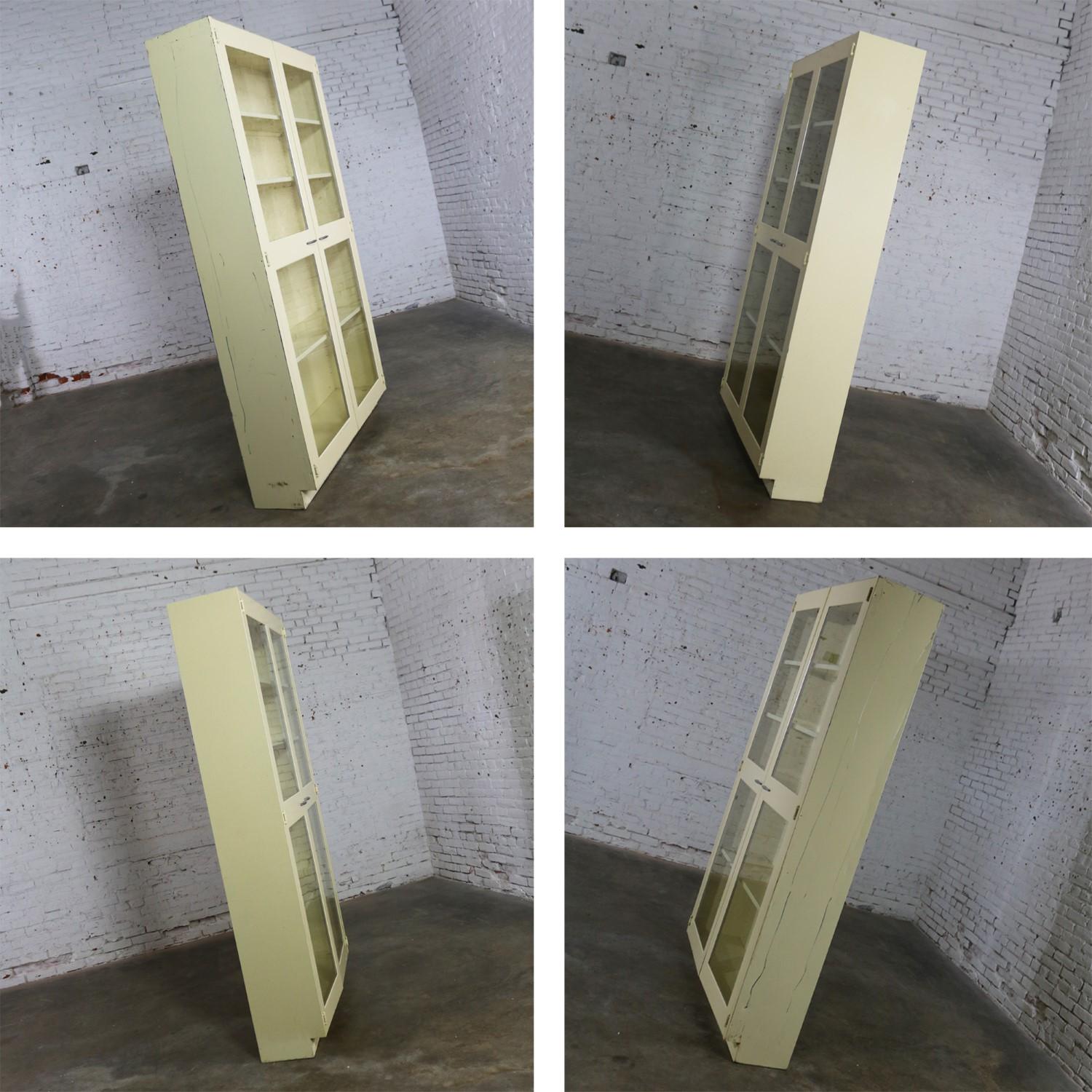 industrial bookcase with doors