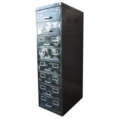Industrial Metal Cabinet Steel Lockers Four Cabinets Loft Style Brushed Steel