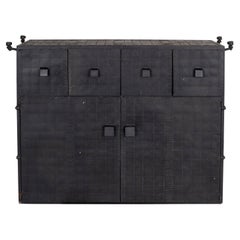 Industrial Metal Cabinet with Drawers