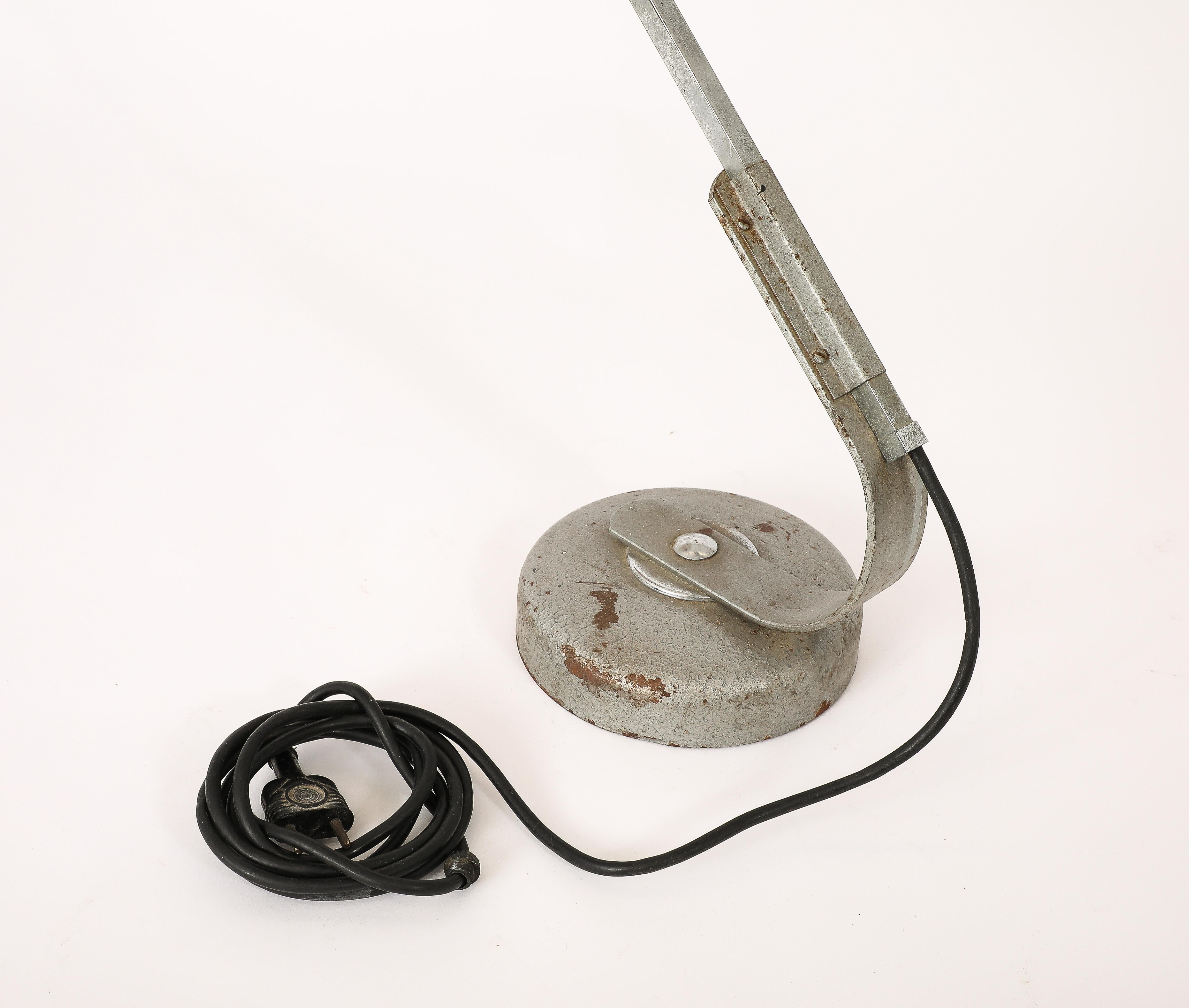 Industrial Metal Desk Lamp, France 1970's For Sale 3
