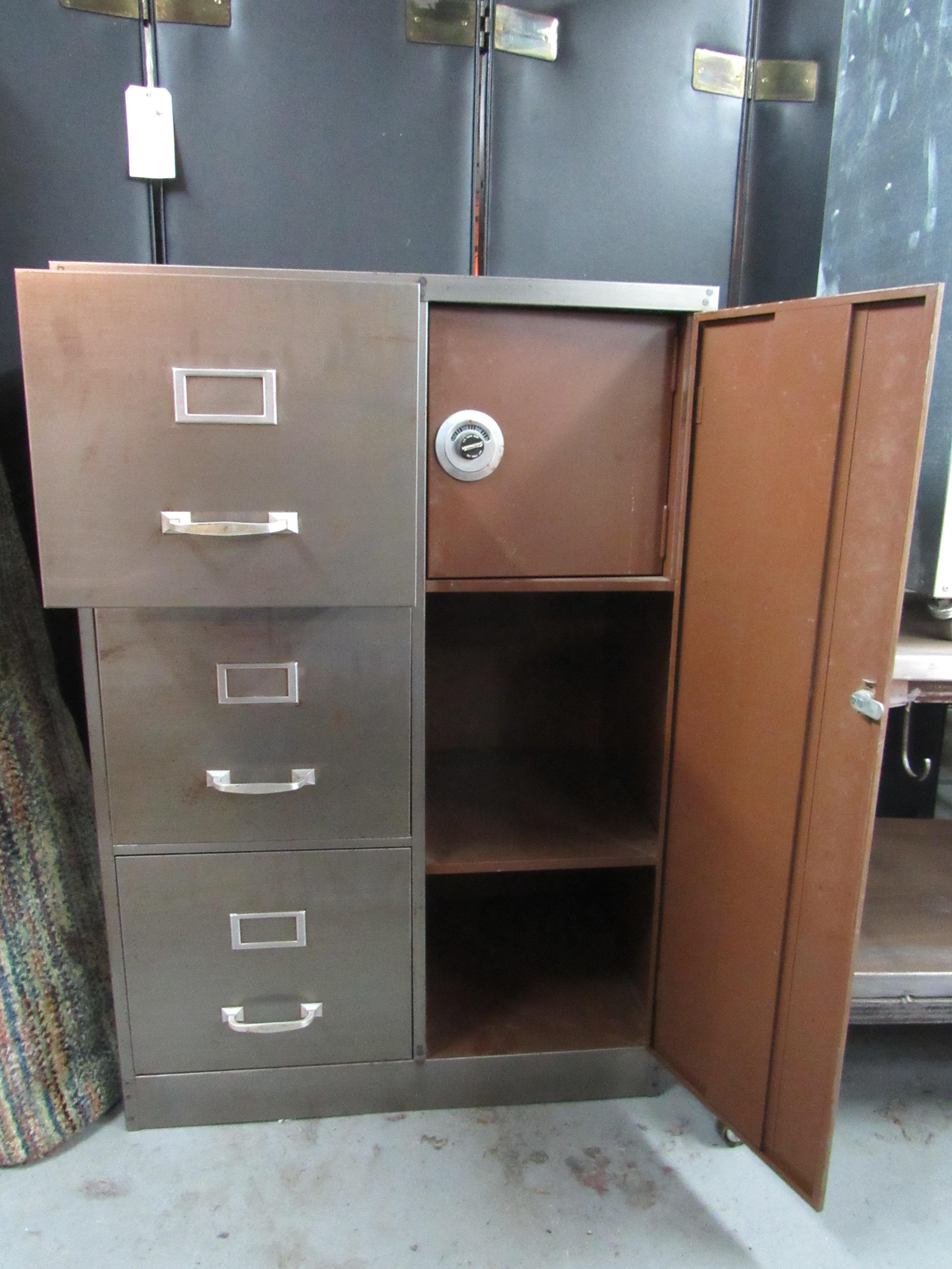 steelmaster file cabinet with safe