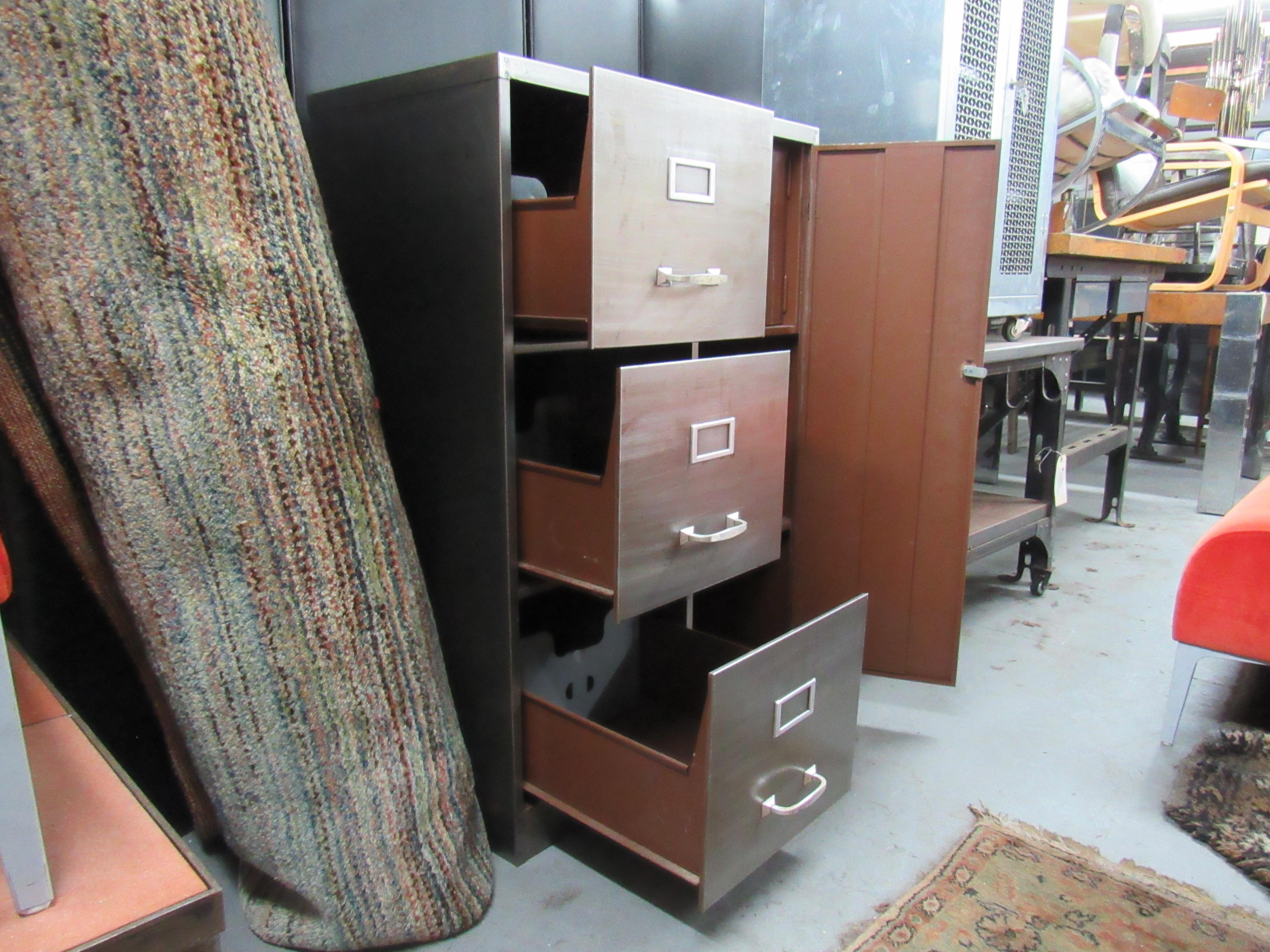 cole steel file cabinet with safe