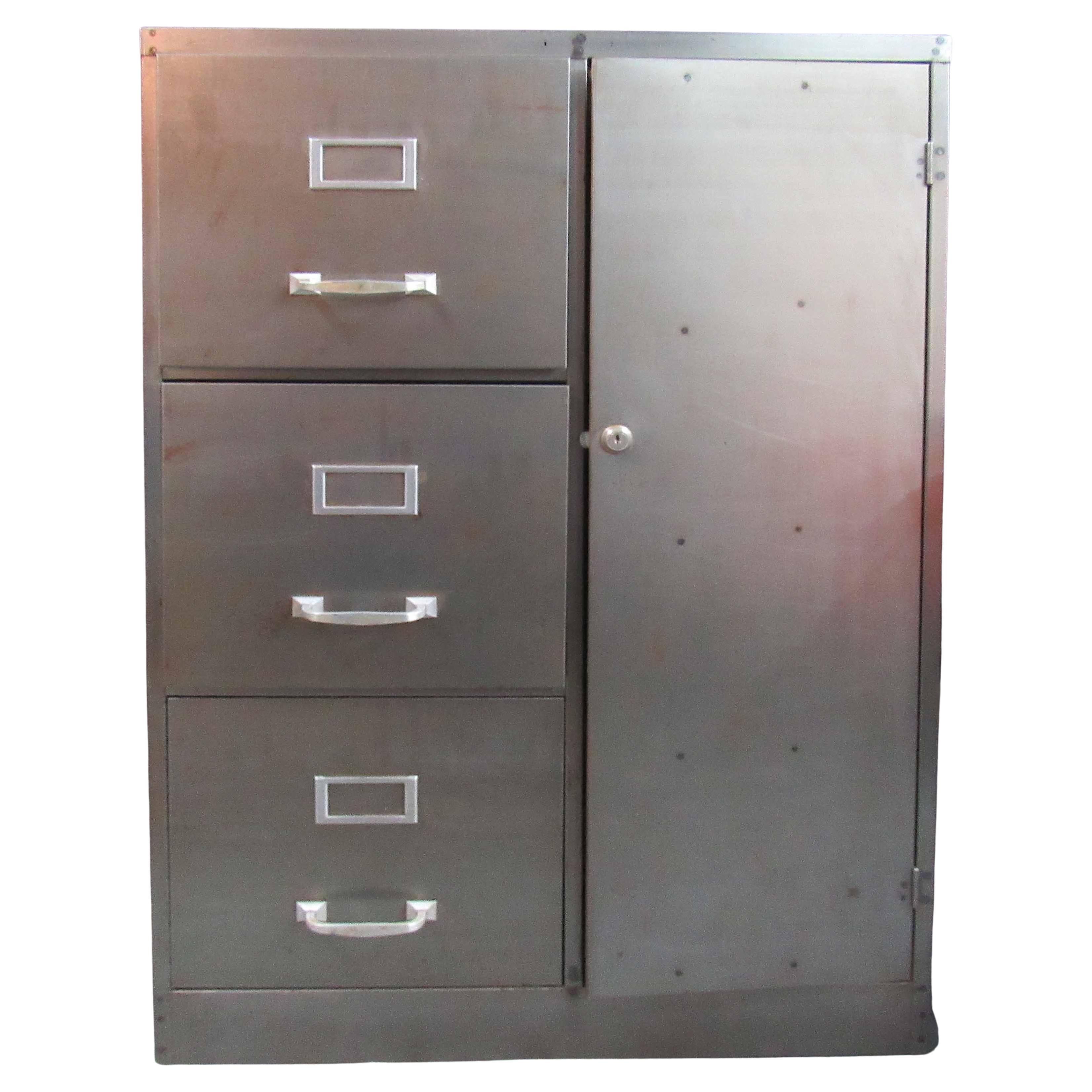 Industrial Metal File Cabinet with Safe