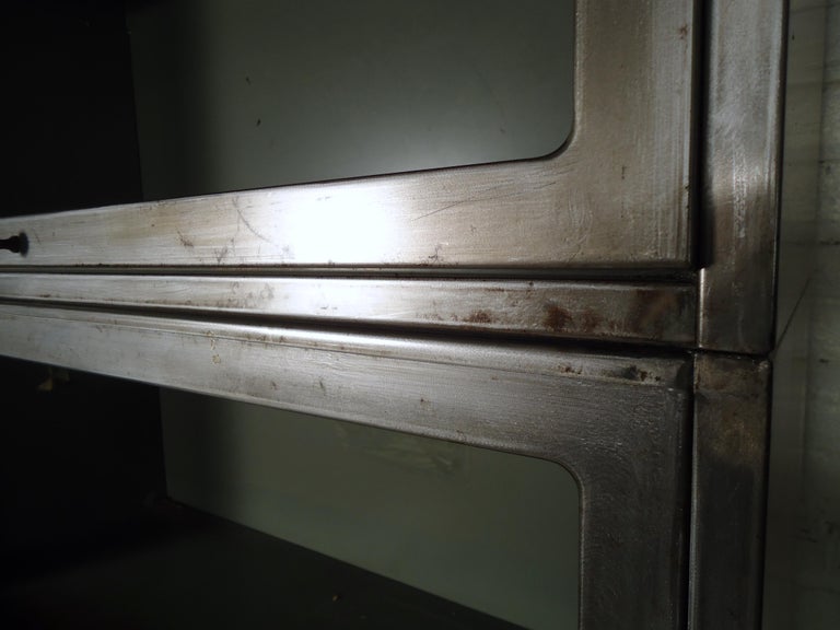 Industrial Metal Finished Barrister Bookcase For Sale at ...