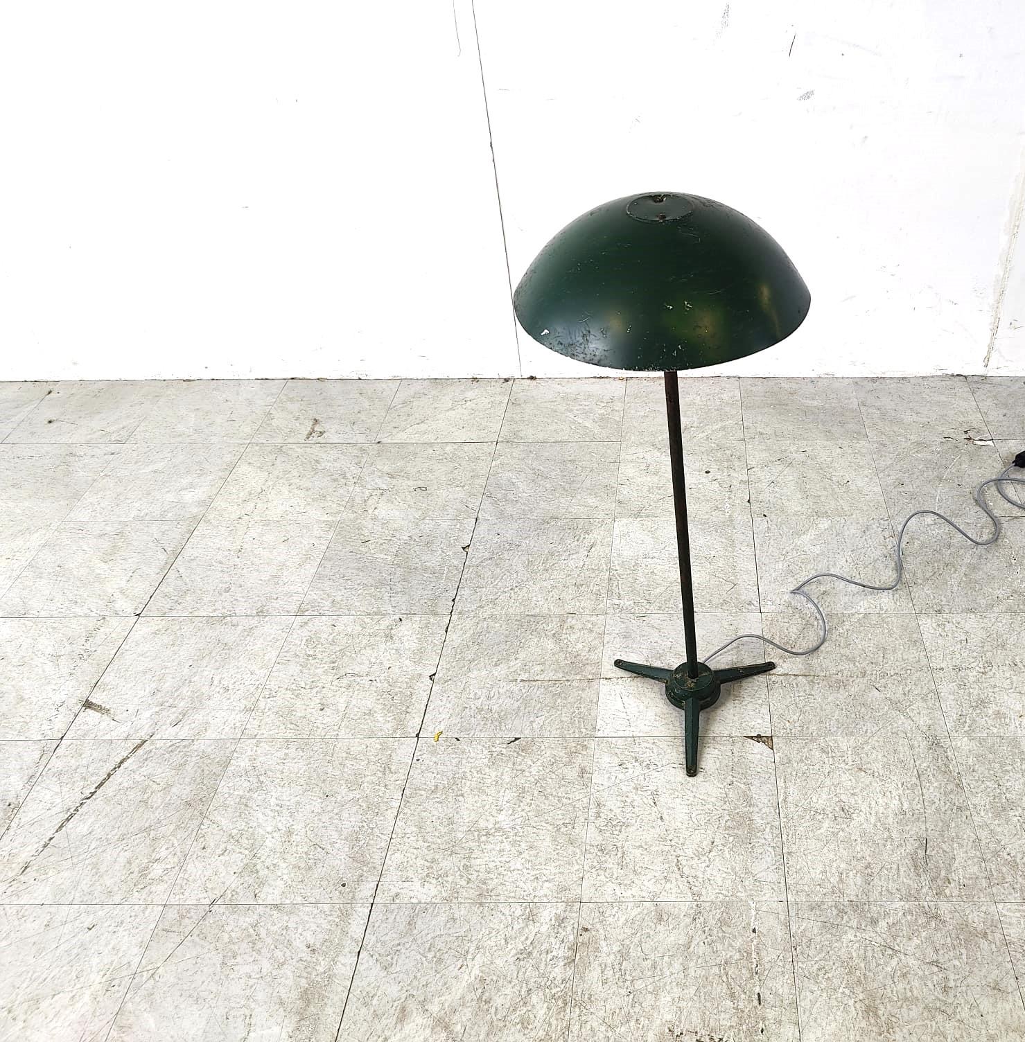 Late 20th Century Industrial metal floor lamp, 1970s For Sale