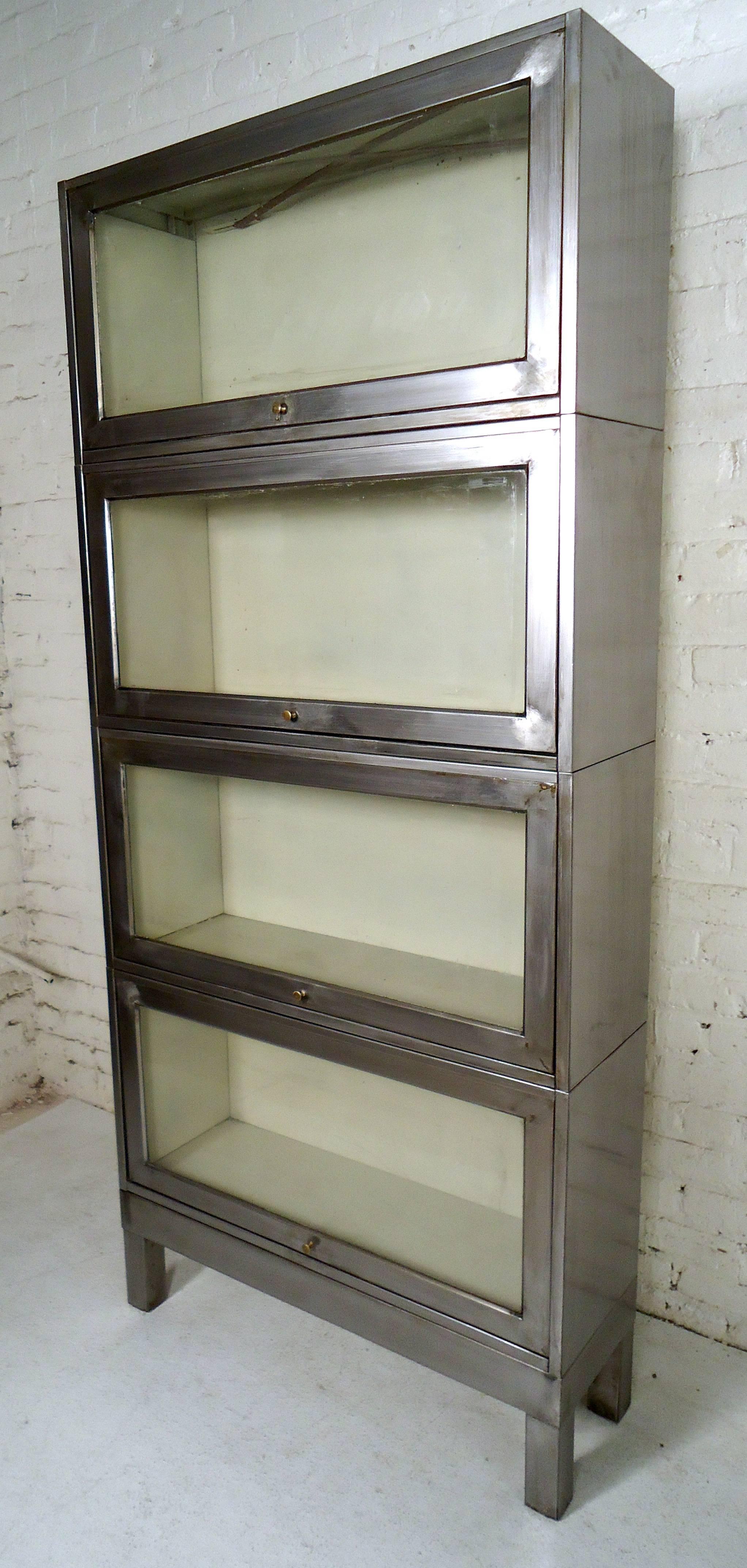 industrial metal barrister bookcase