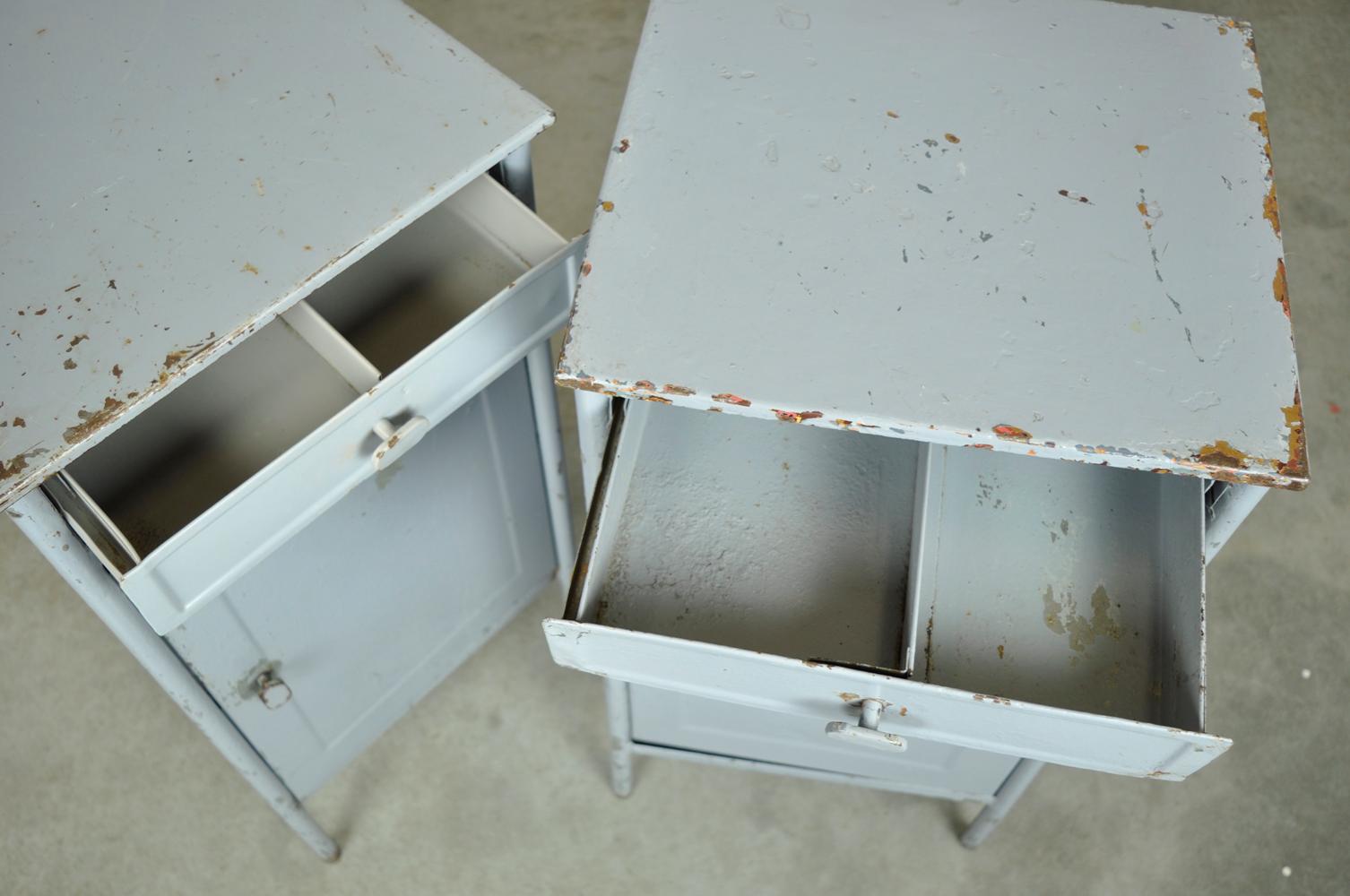 Industrial metal hospital cabinets from Eastern Europe, 1960s 4