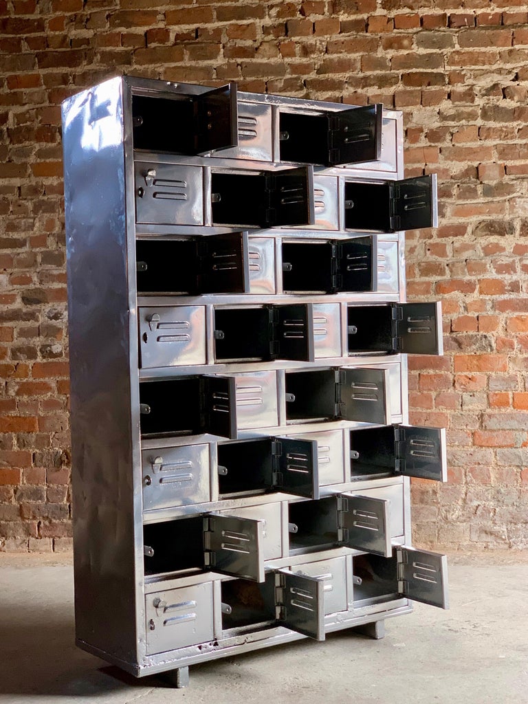Industrial Metal Lockers Midcentury Steel Loft Style