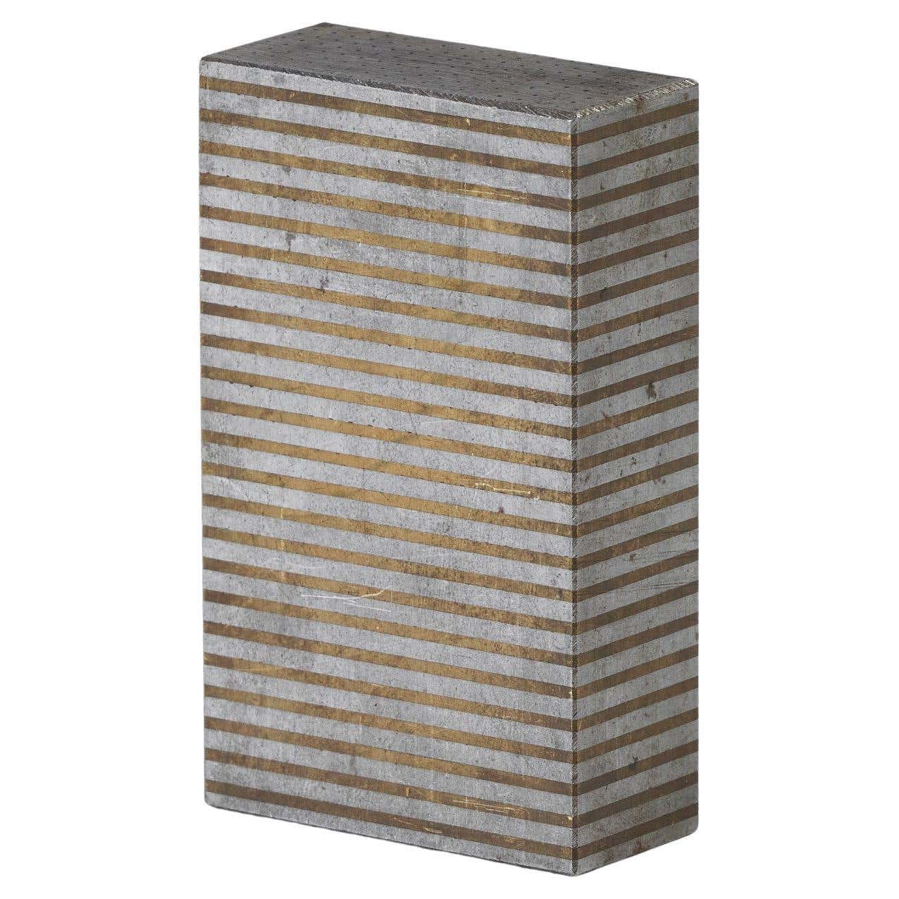 Industrial Metal Machine Block with Pin Hole Detail at 1stDibs