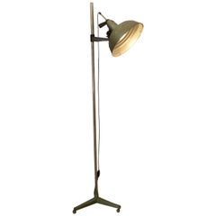 Vintage Industrial Metal Medical Floor Lamp, Italy, 1950s Aluminum and Iron