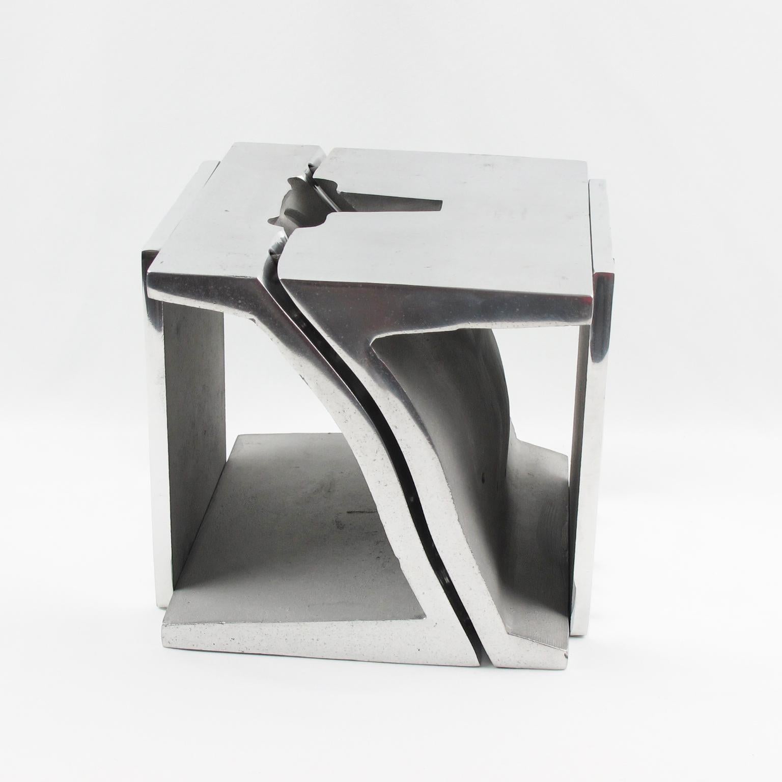 Métal Serre-livres industriels en métal moulé, une paire, circa 1950 en vente
