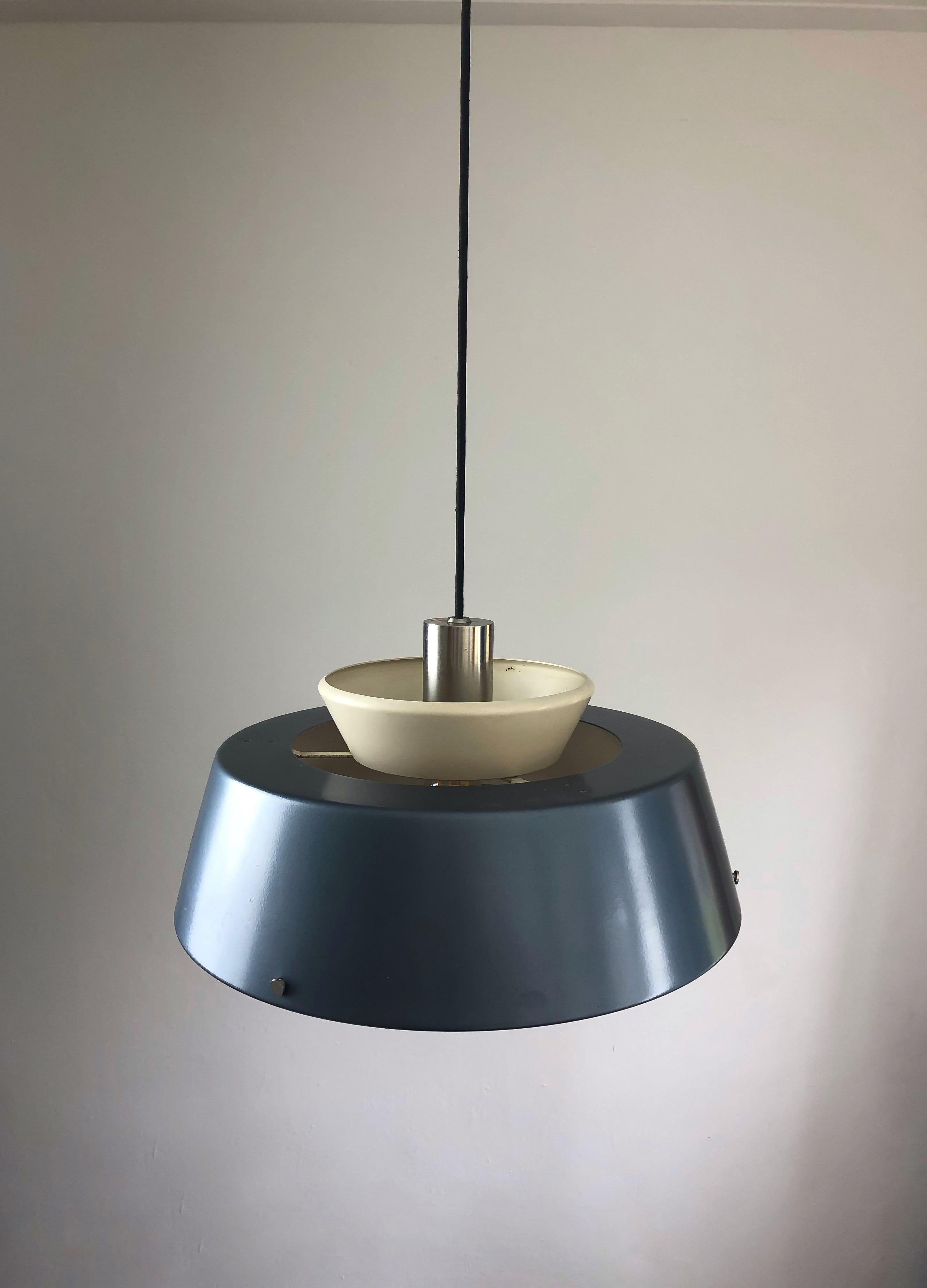 Italian Industrial Metal Pendant Lamp by Stilnovo, 1960s