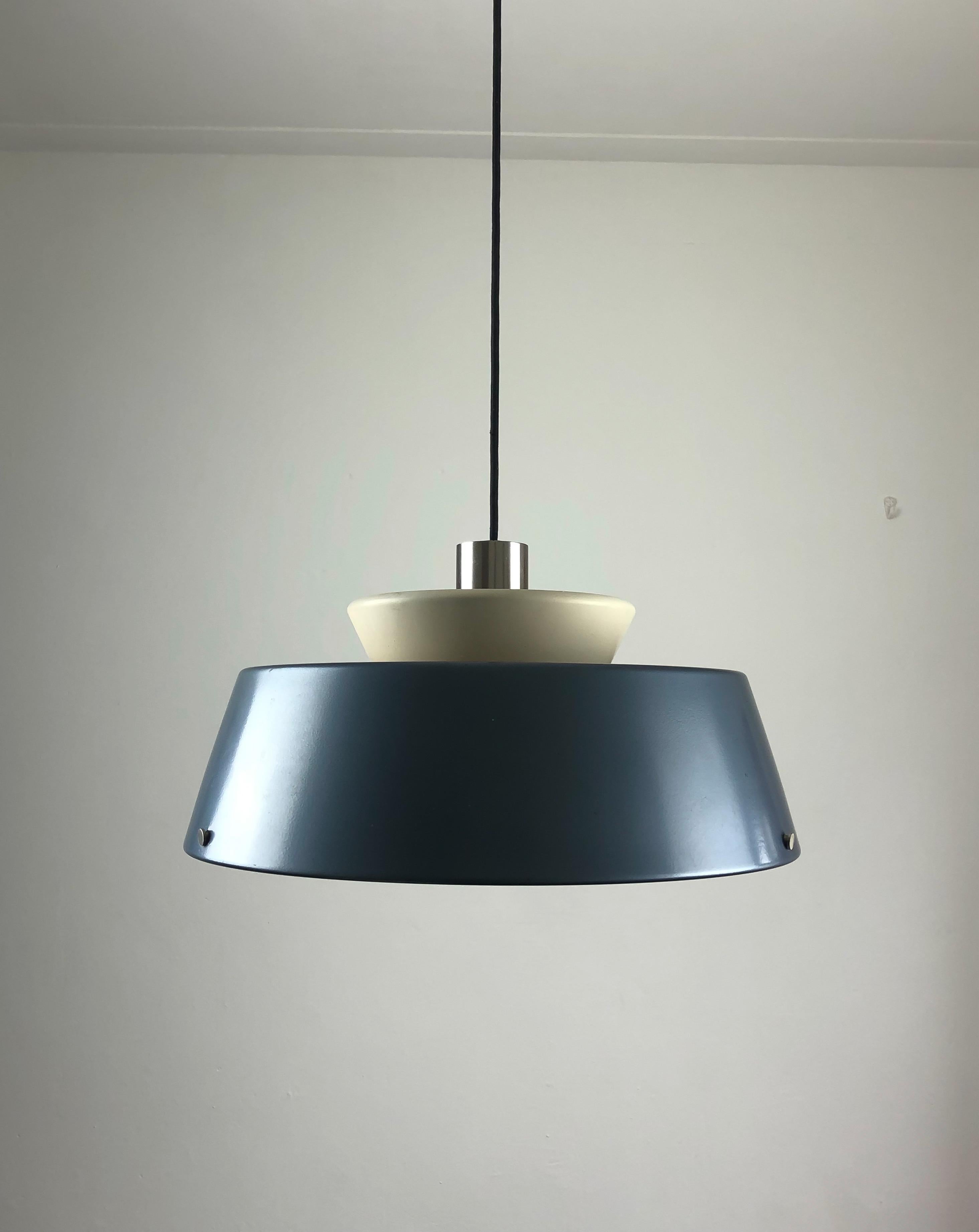 Industrial Metal Pendant Lamp by Stilnovo, 1960s 1