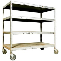 Industrial Metal Rolling Shelving Cart