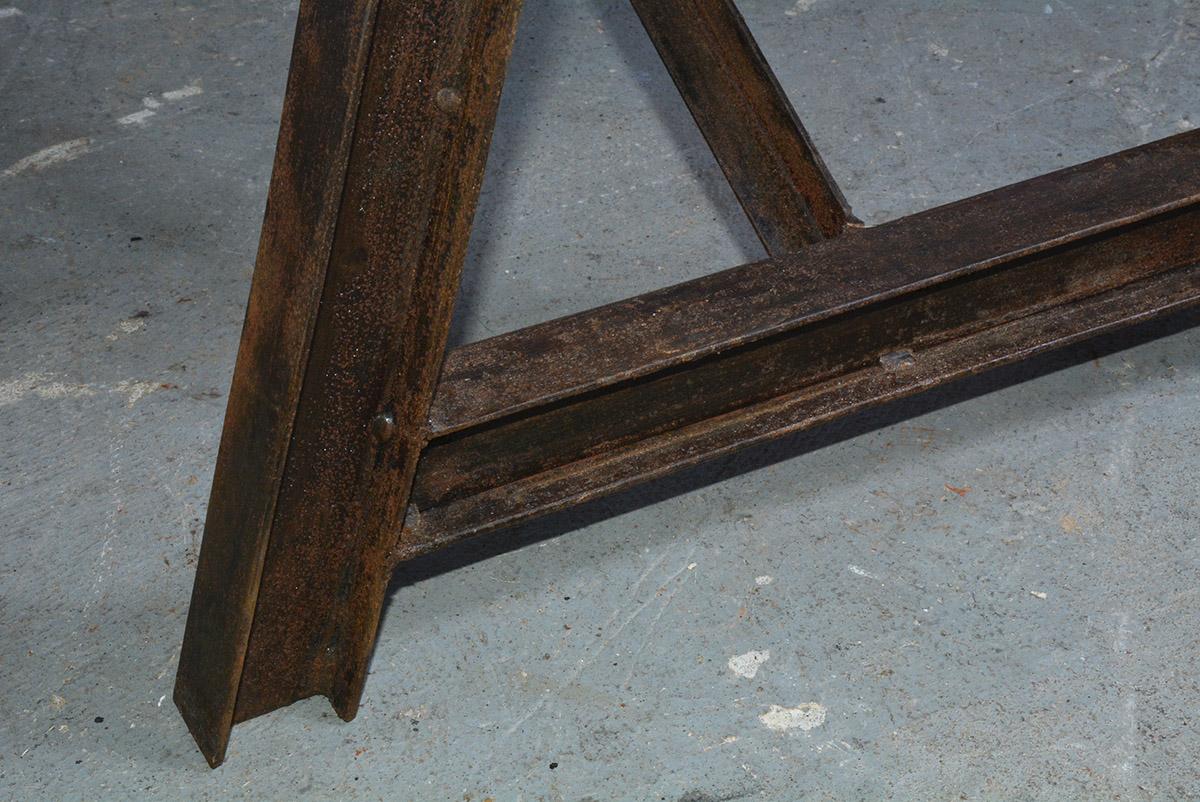 Industrial Metal Saw Horse Table Base 2