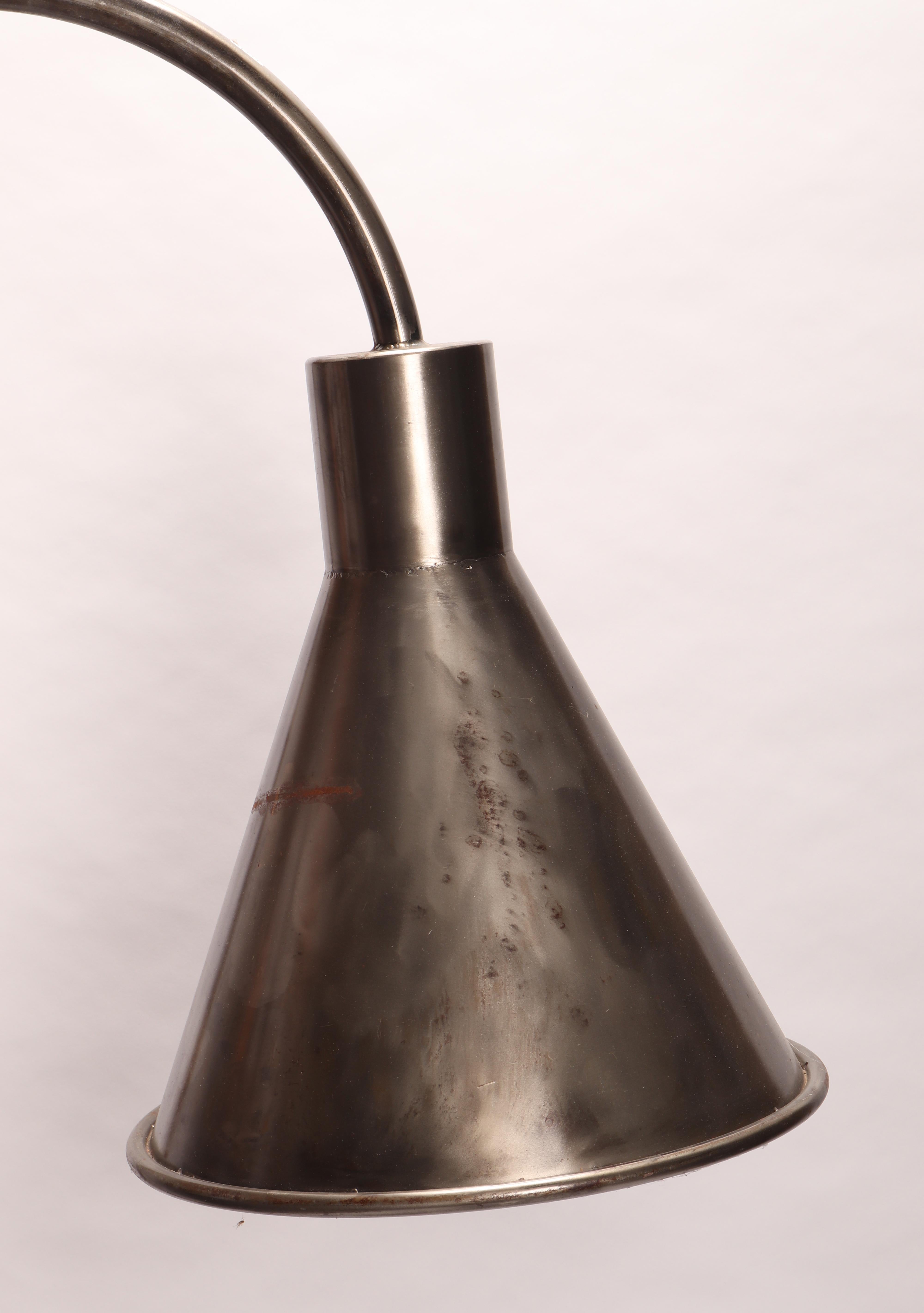 Big industrial sconce. The big cone is made with iron. Italy circa 1930.