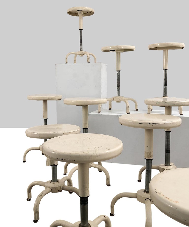 Industrial Metal Stools For Sale at 1stdibs