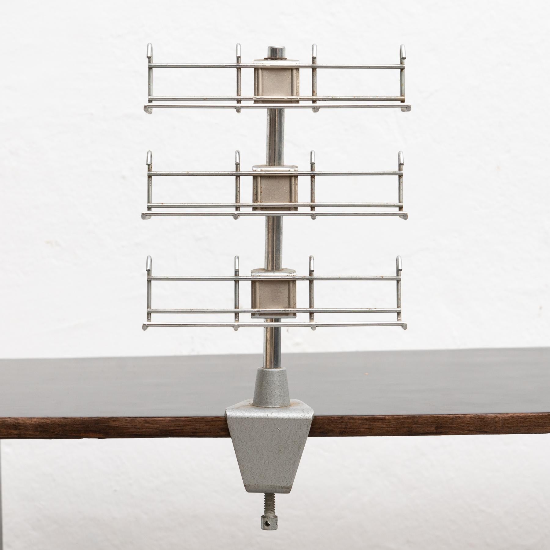 Mid-Century Modern Industrial Metal Table Display, circa 1970 For Sale