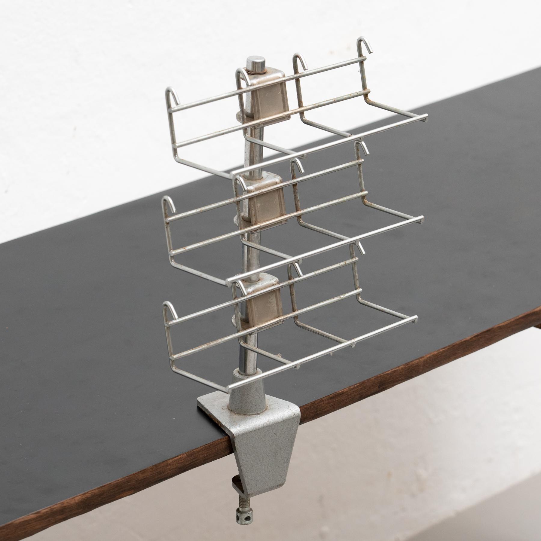 French Industrial Metal Table Display, circa 1970 For Sale