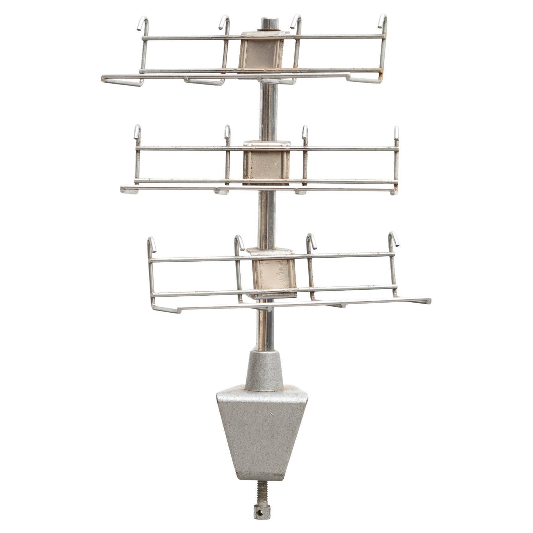 Industrial Metal Table Display, circa 1970 For Sale
