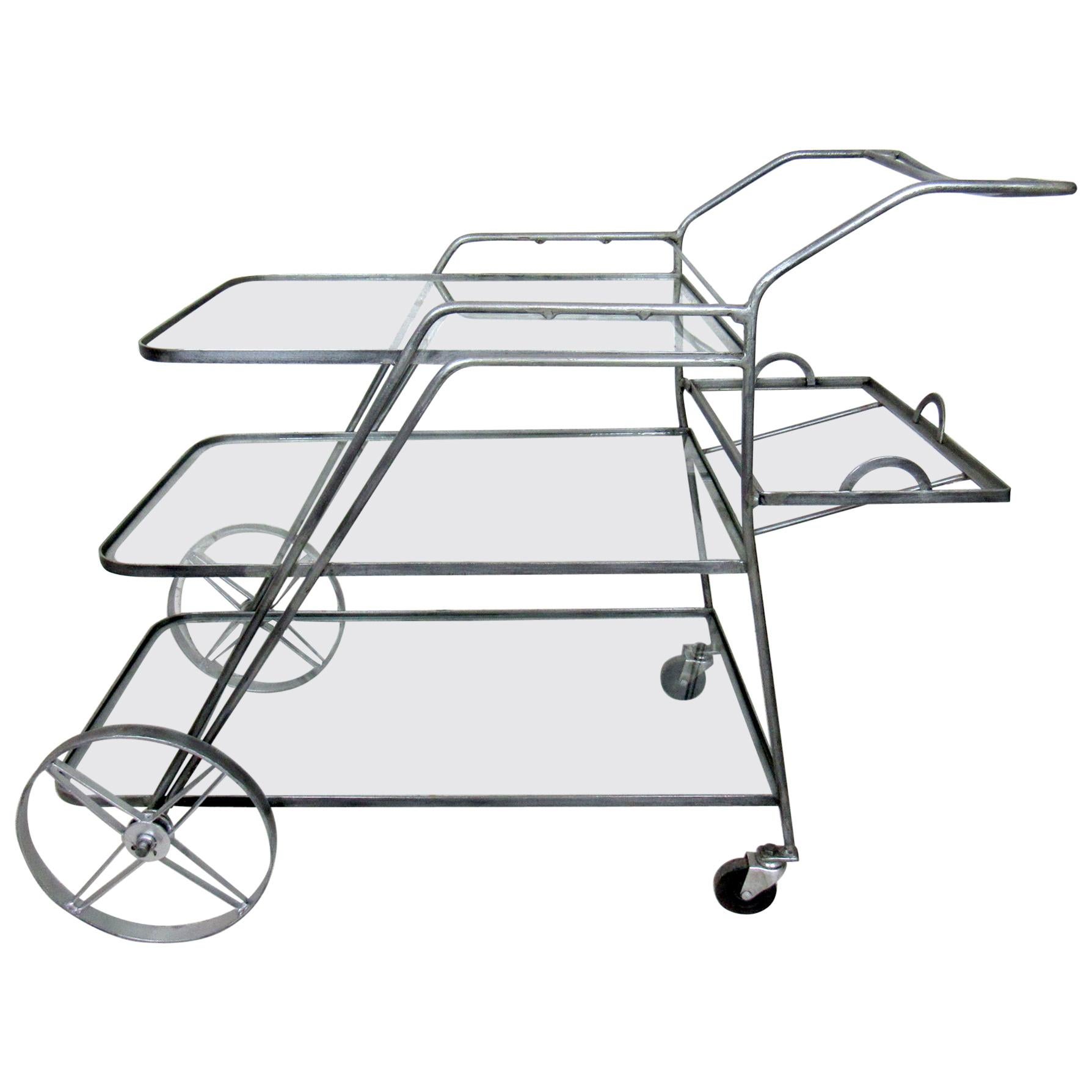 Industrial Metal Three-Tier Cart For Sale