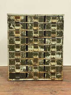 Industrial Metal Twenty Seven Drawer Workshop Hardware Cabinet