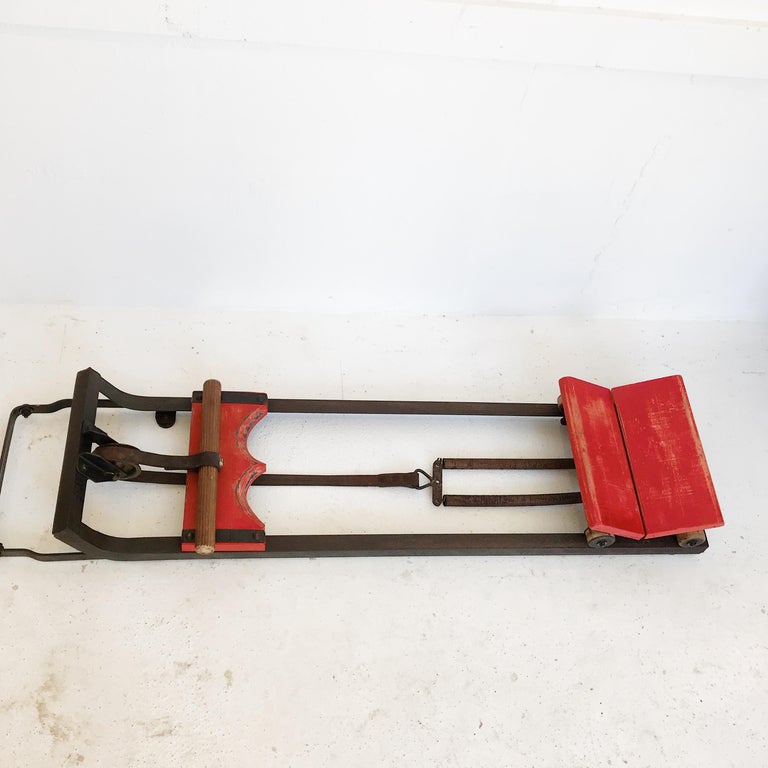 Industrial Mid-20th Century Still Functional Indoor Rowing Machine ...