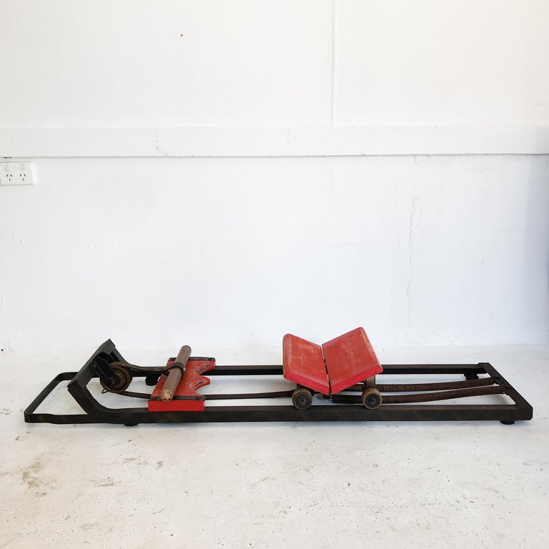 Industrial Mid-20th Century Still Functional Indoor Rowing Machine ...