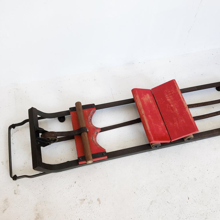 Industrial Mid-20th Century Still Functional Indoor Rowing Machine ...