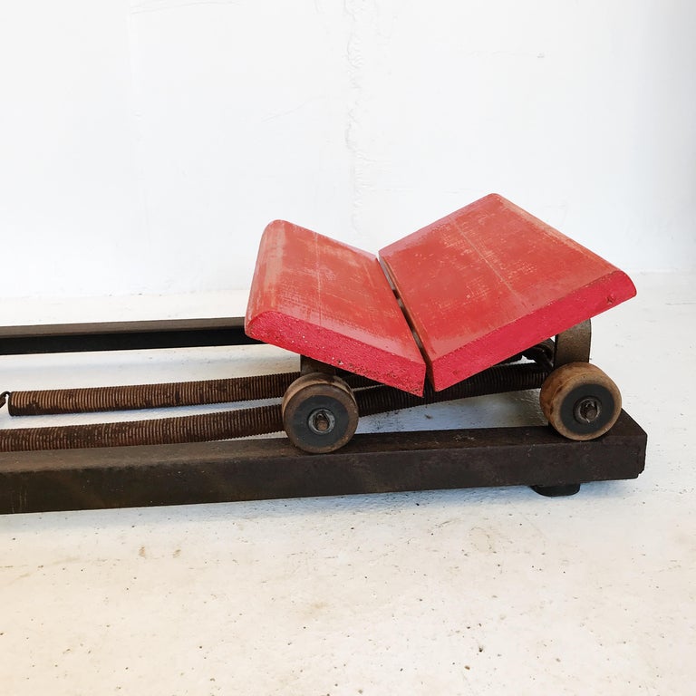 Industrial Mid-20th Century Still Functional Indoor Rowing Machine ...