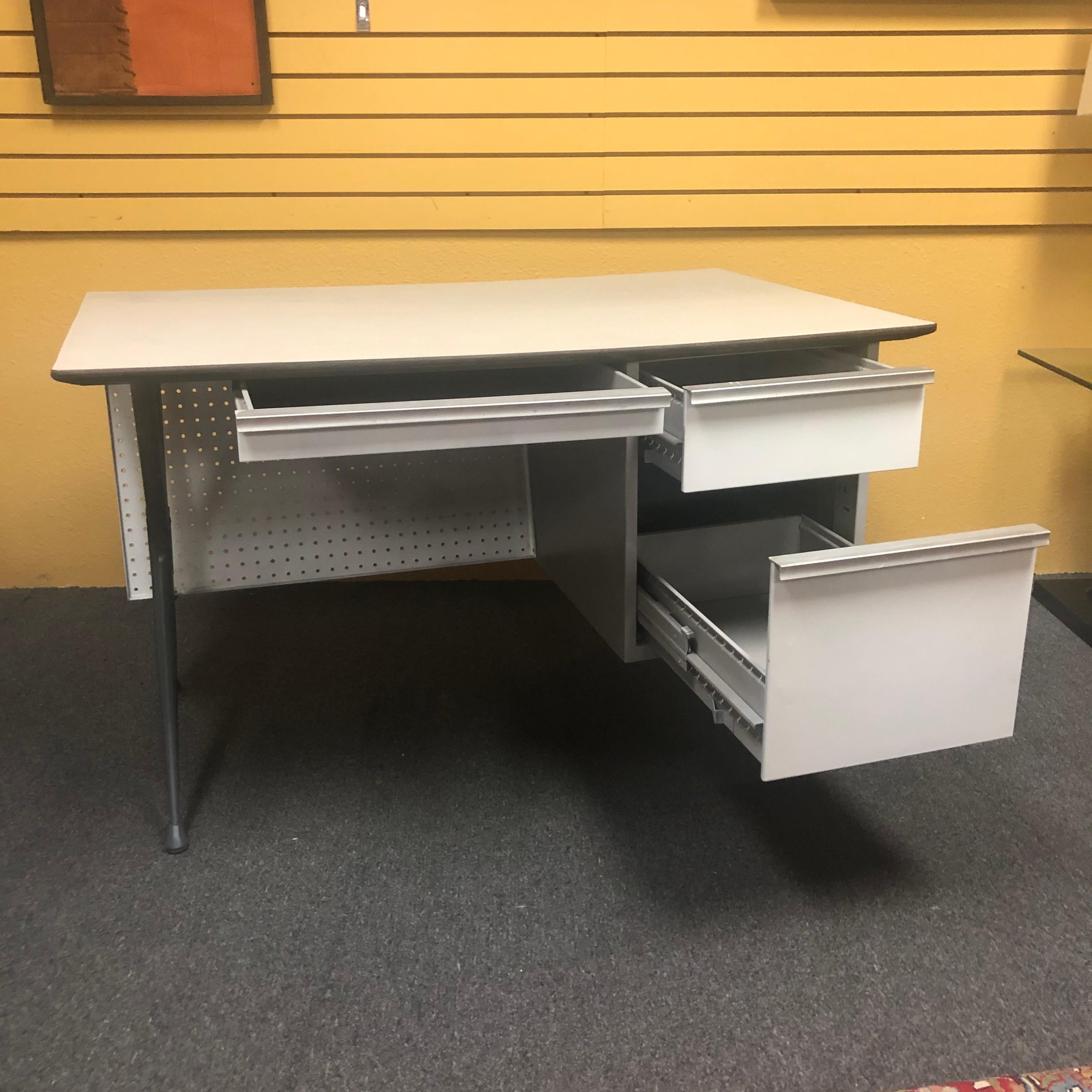 North American Industrial Midcentury Desk by Raymond Loewy for Brunswick For Sale