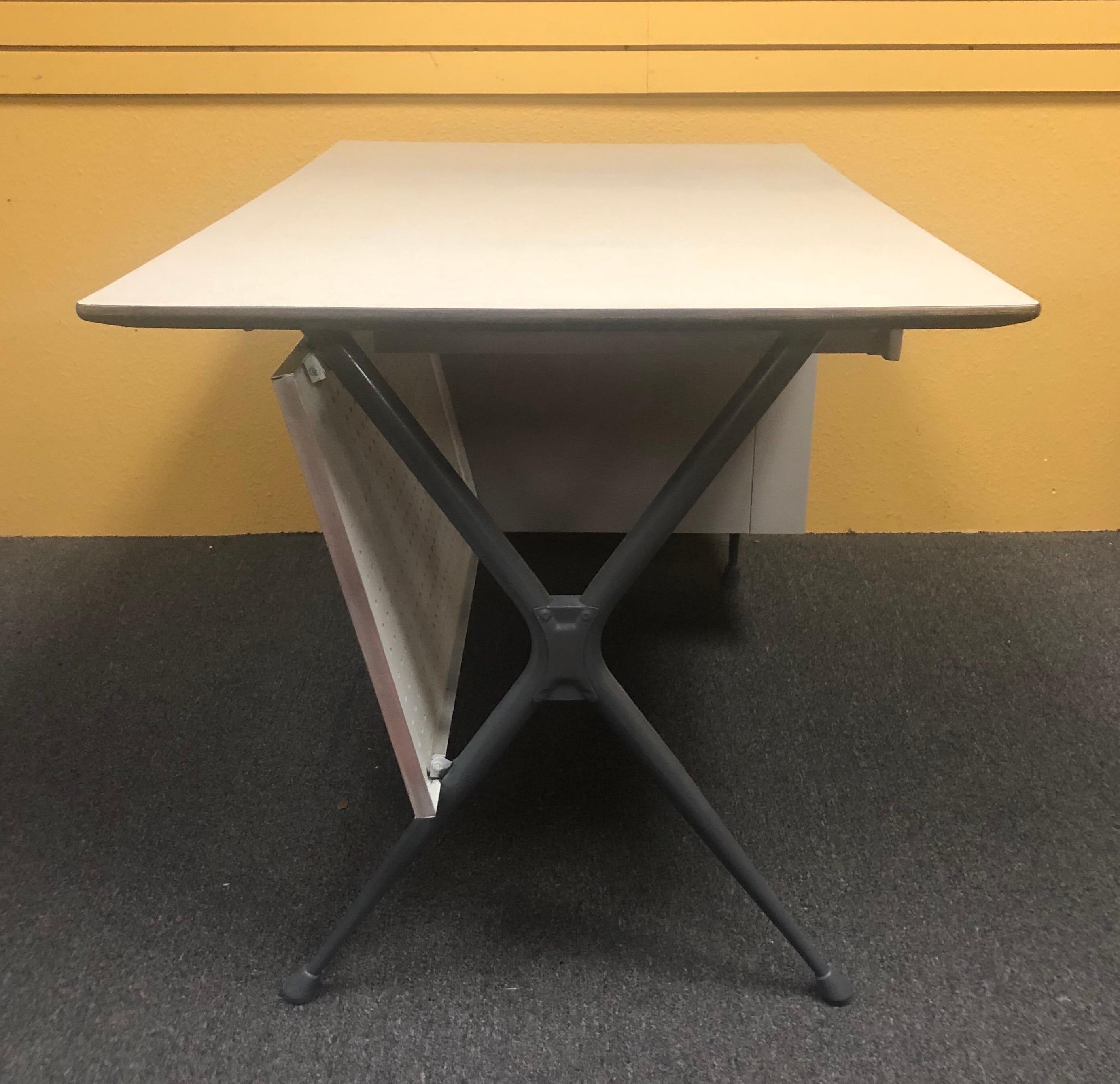 Industrial Midcentury Desk by Raymond Loewy for Brunswick For Sale 1